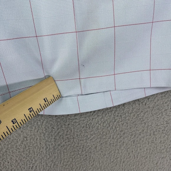 FootJoy Shorts Mens 40 Light Blue Red Windowpane Plaid Golf Performance Stretch - Picture 5 of 12